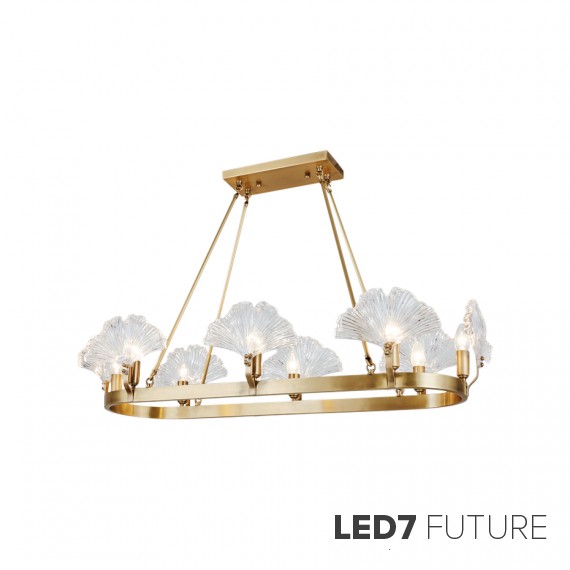 Loft Industry Modern - Lotus Rib Oval Chandelier